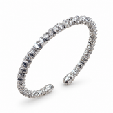 Textured Open Bangle Bracelet for Women – Gold & Silver