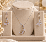 Women’s Butterfly Necklace and Earrings Set