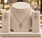 Women’s Silver Butterfly Pendant and Earrings Set